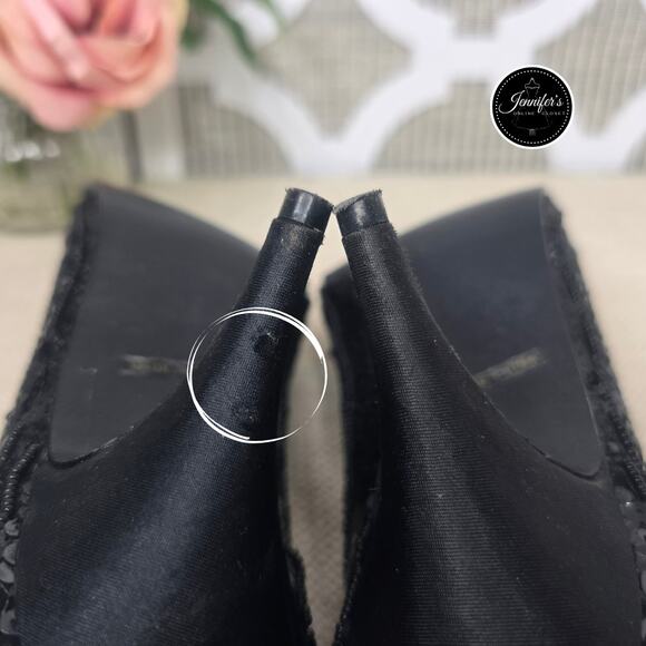 Dolce by Pierre Vintage and Rare Black Foxy Sequin Beaded Pumps/Heels Size 7M - Picture 12 of 16